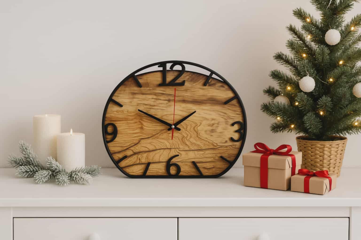 Drewniany zegar ścienny 7