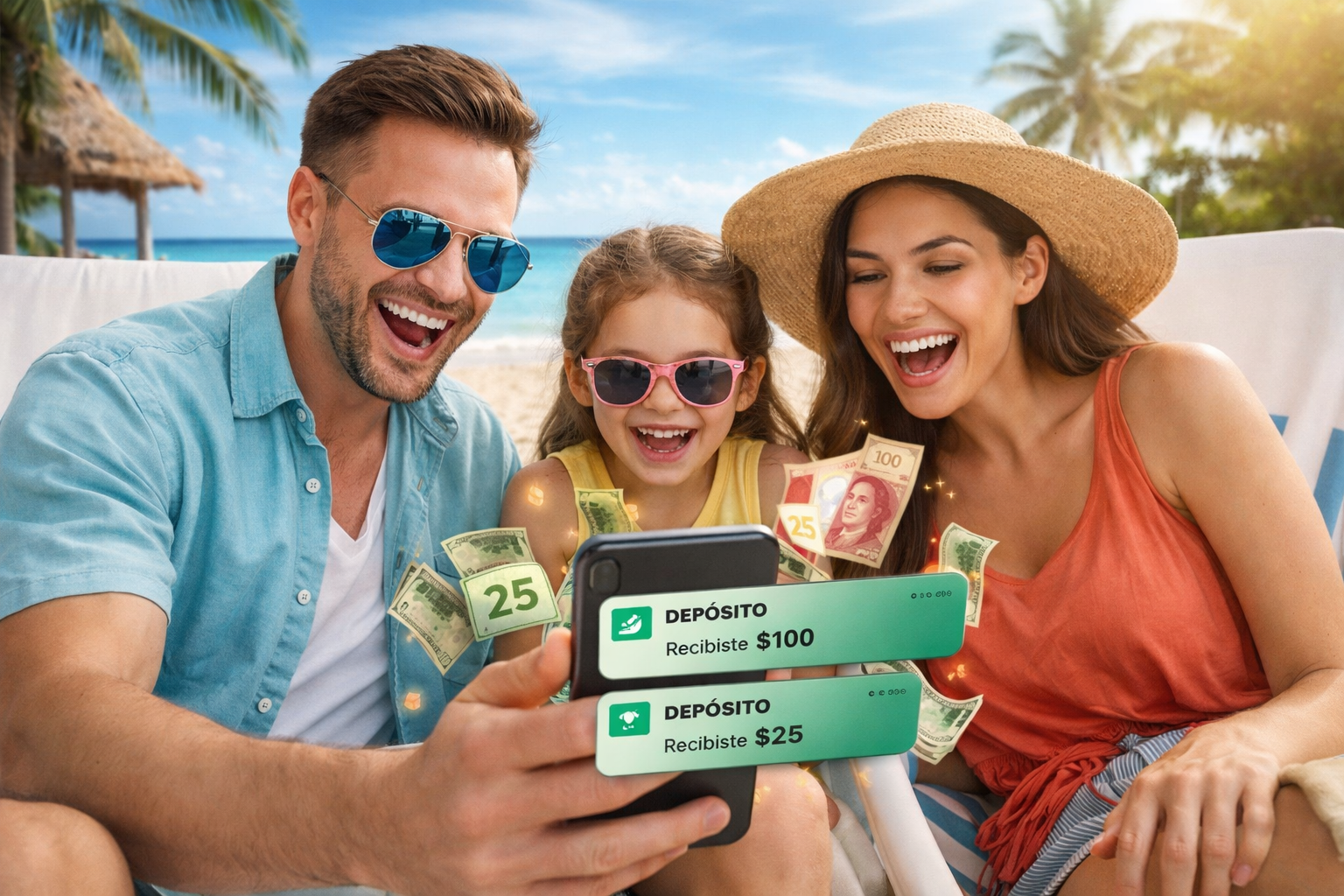 Person using smartphone to earn money