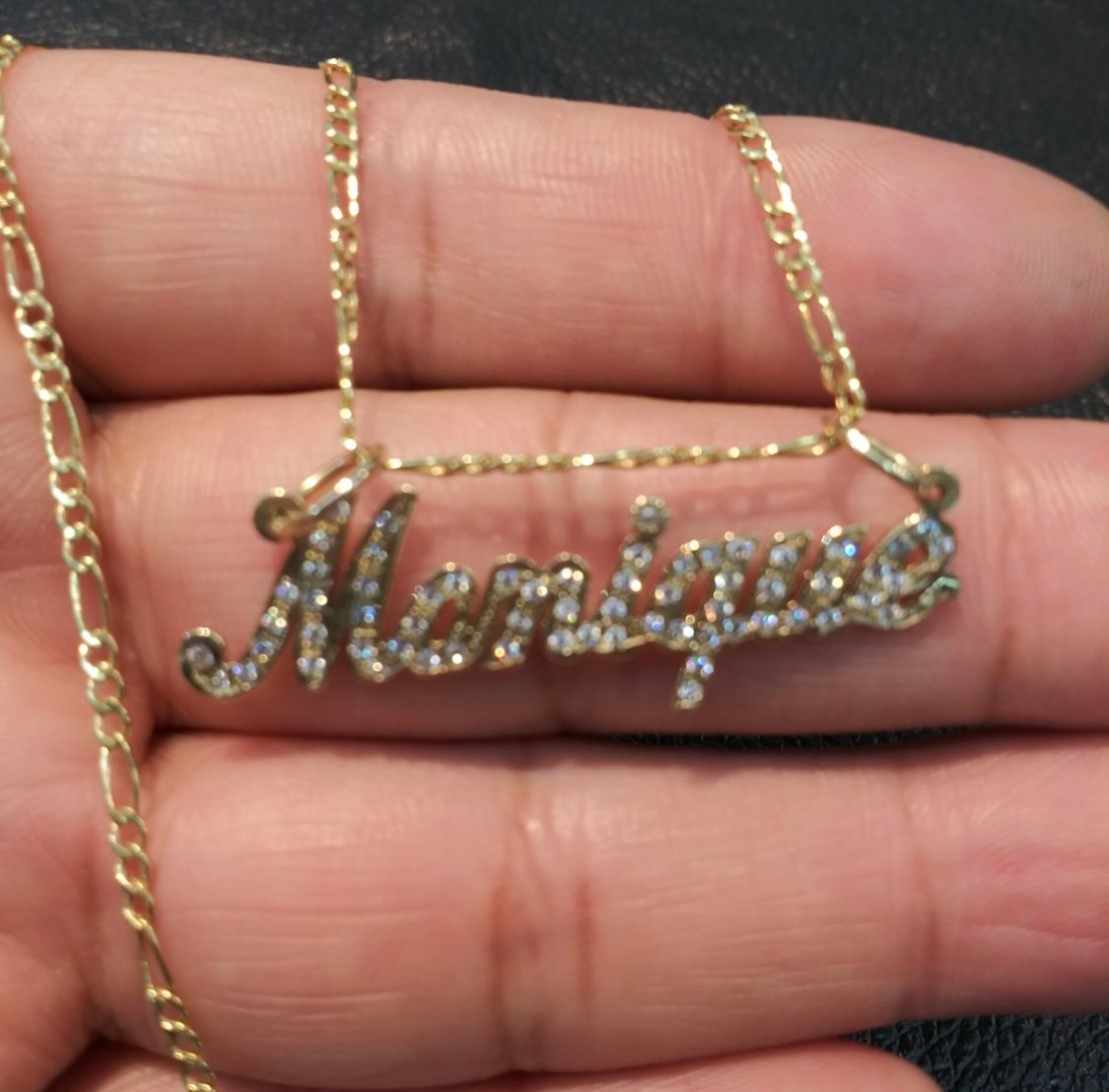 14k iced out with VS lab diamonds customer name