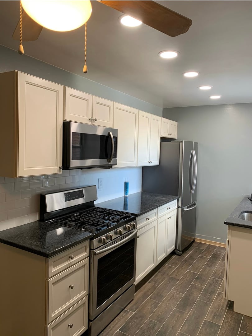 Kitchen remodel project with lighting