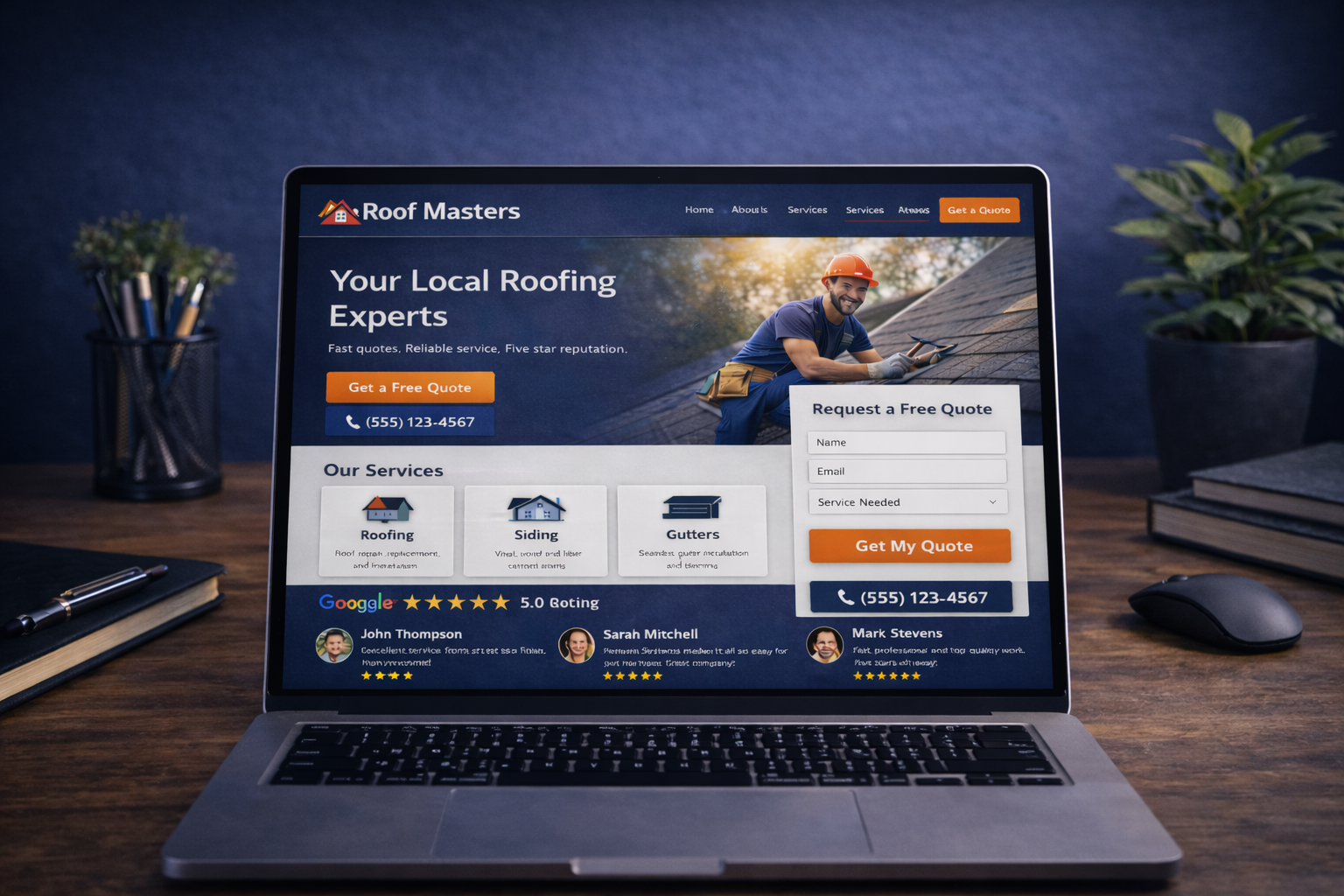 Contractor Website Dashboard