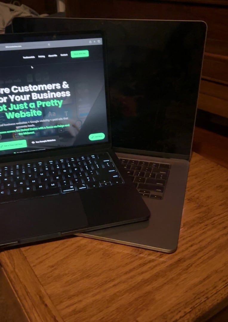 Professional web developer working on website design