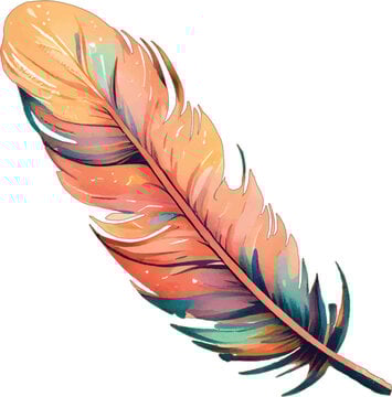 Feather colored image