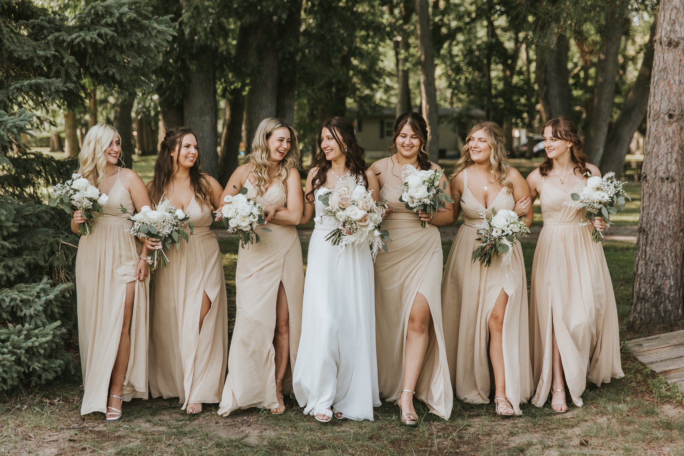 Beautiful wedding couple celebrating at Veslo Wedding Venue