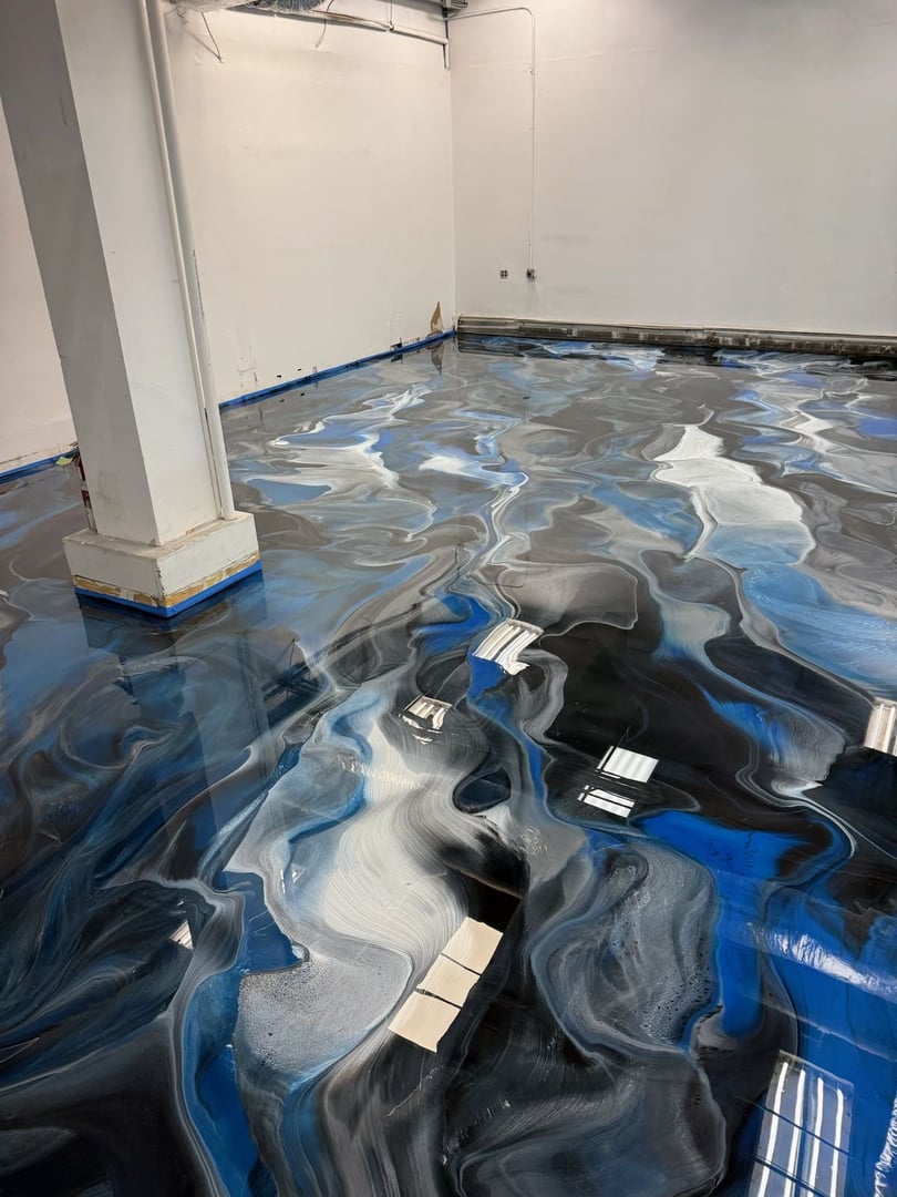Metallic Epoxy flooring for garages and business