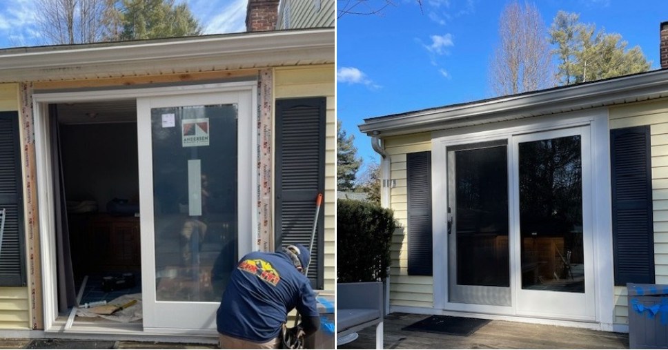 Completed patio door installation project in Sylvania Ohio by Just Ask Home Improvement