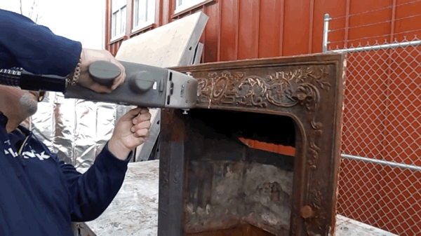 Laser rust removal in action