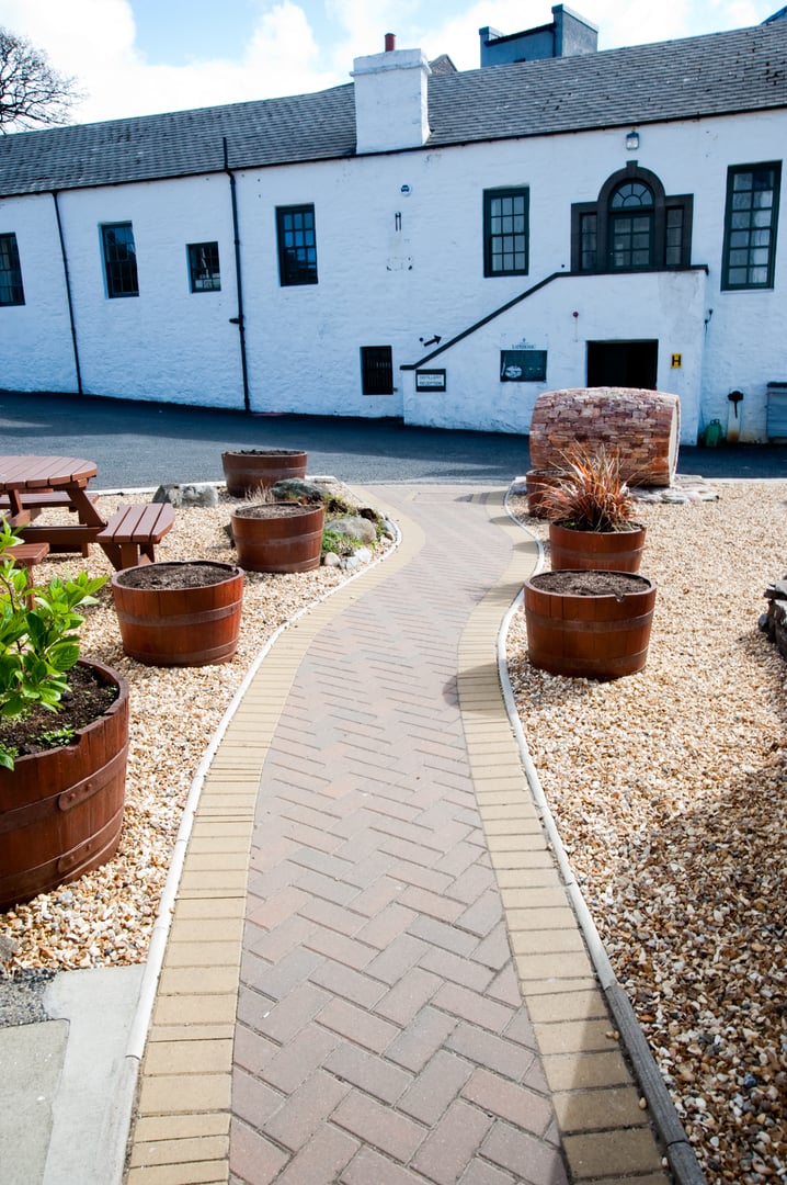 Natural stone pathway and hard landscaping project