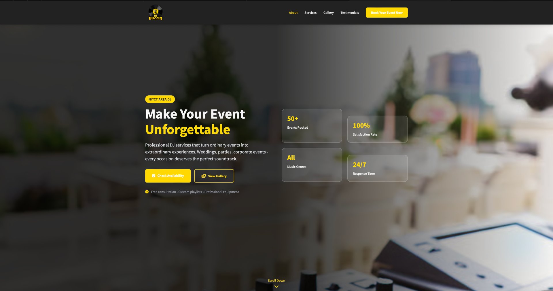 DJ Booking project screenshot