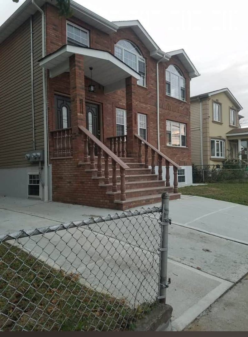 Construction worker working on a public city road reconstruction.