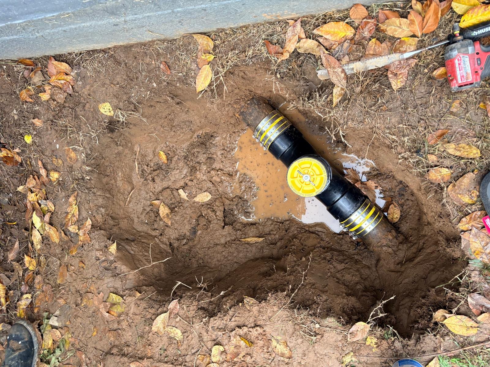 Two way clean out installation