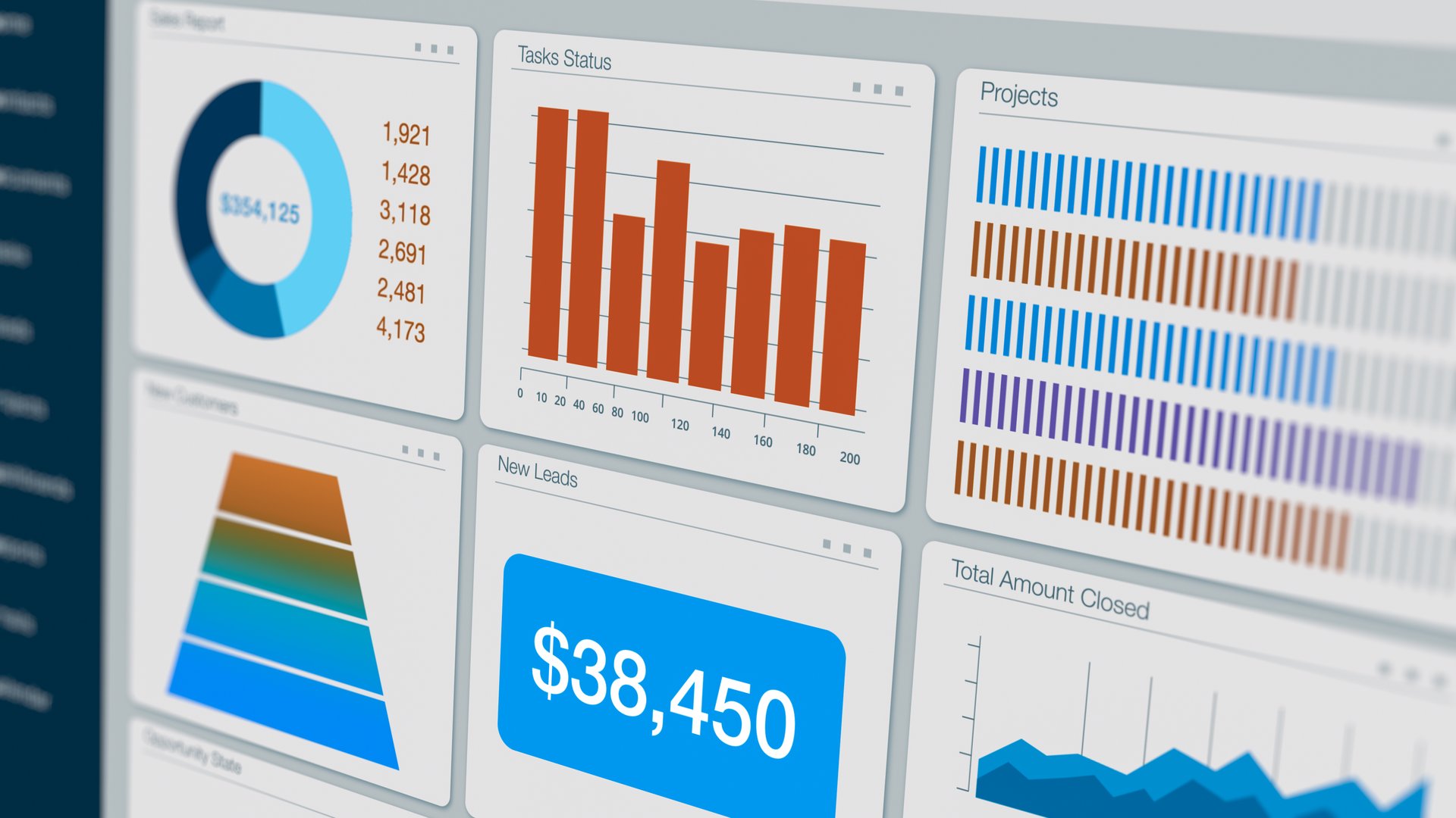 Salesforce CRM dashboard with analytics and reports for nonprofit organizations