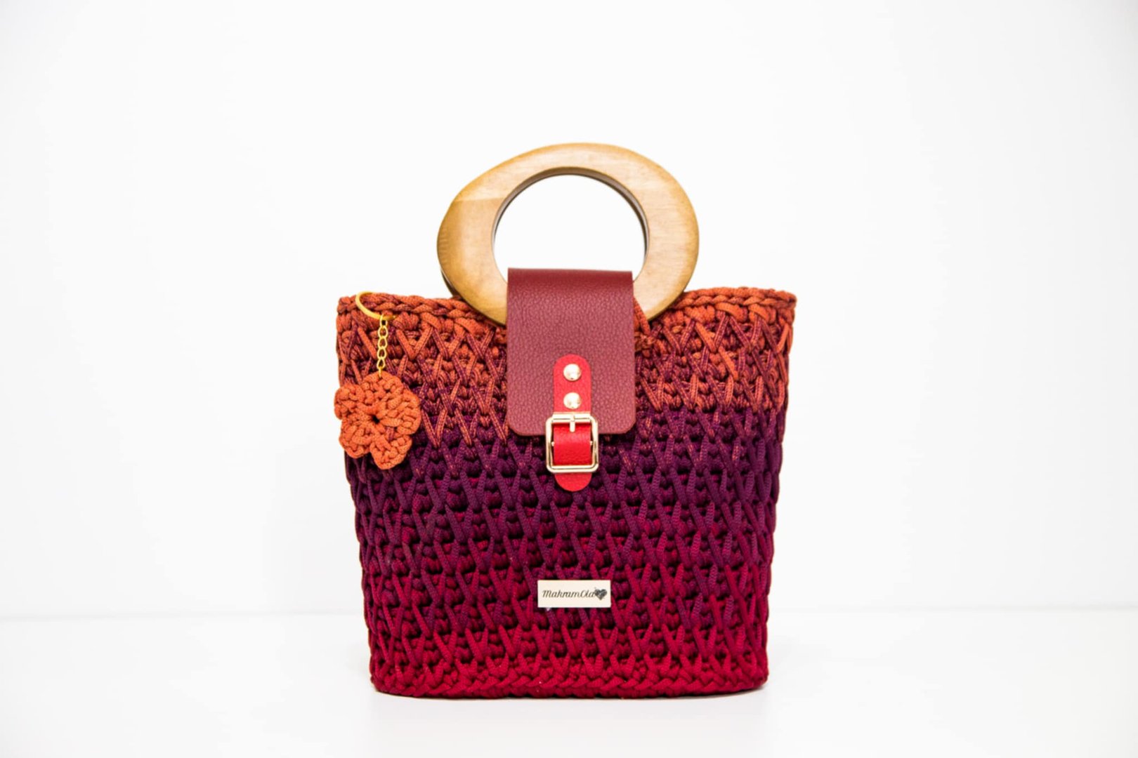 Bordowo-czerwone ombre