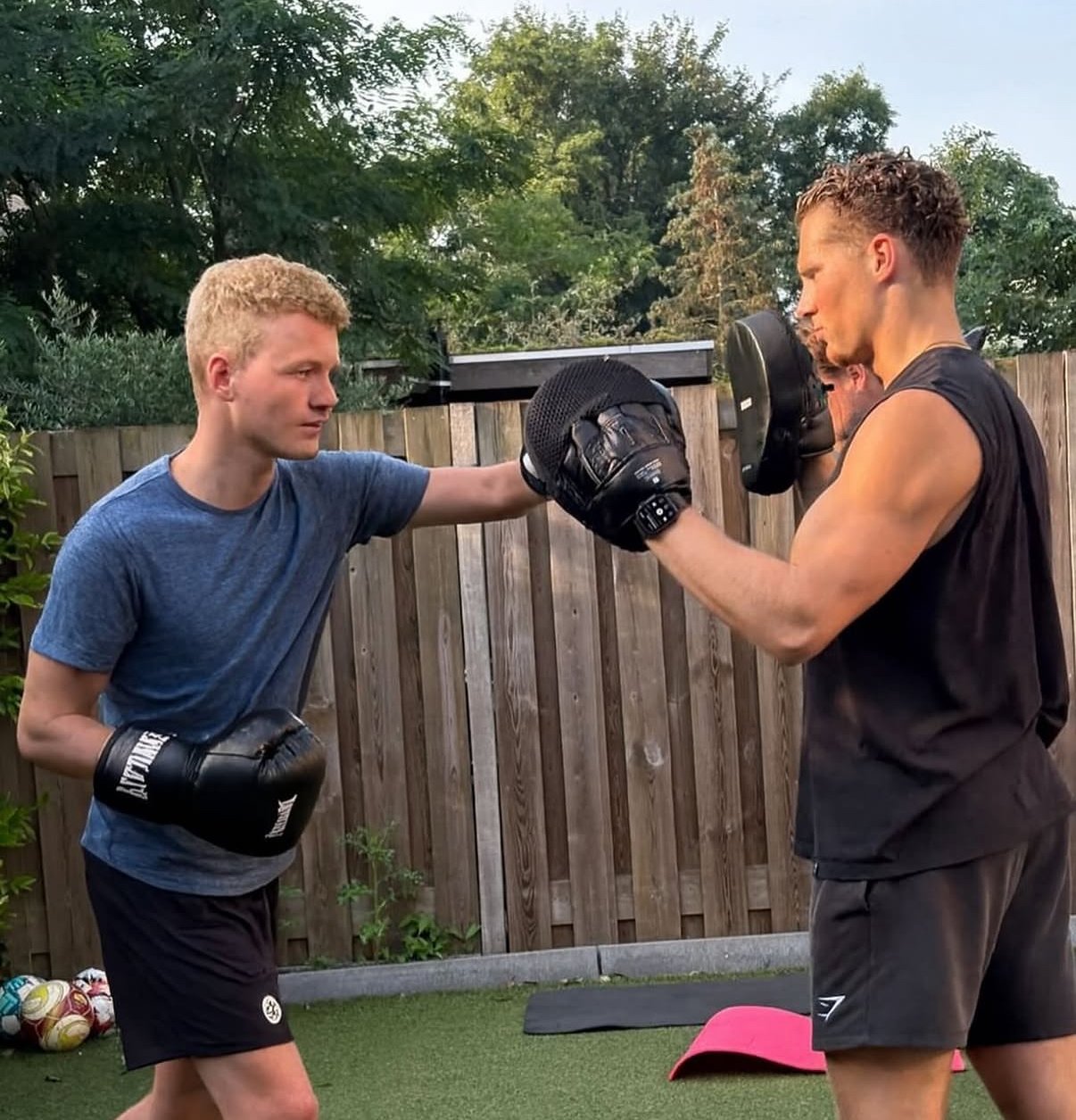 Chris Wagner boxing training session