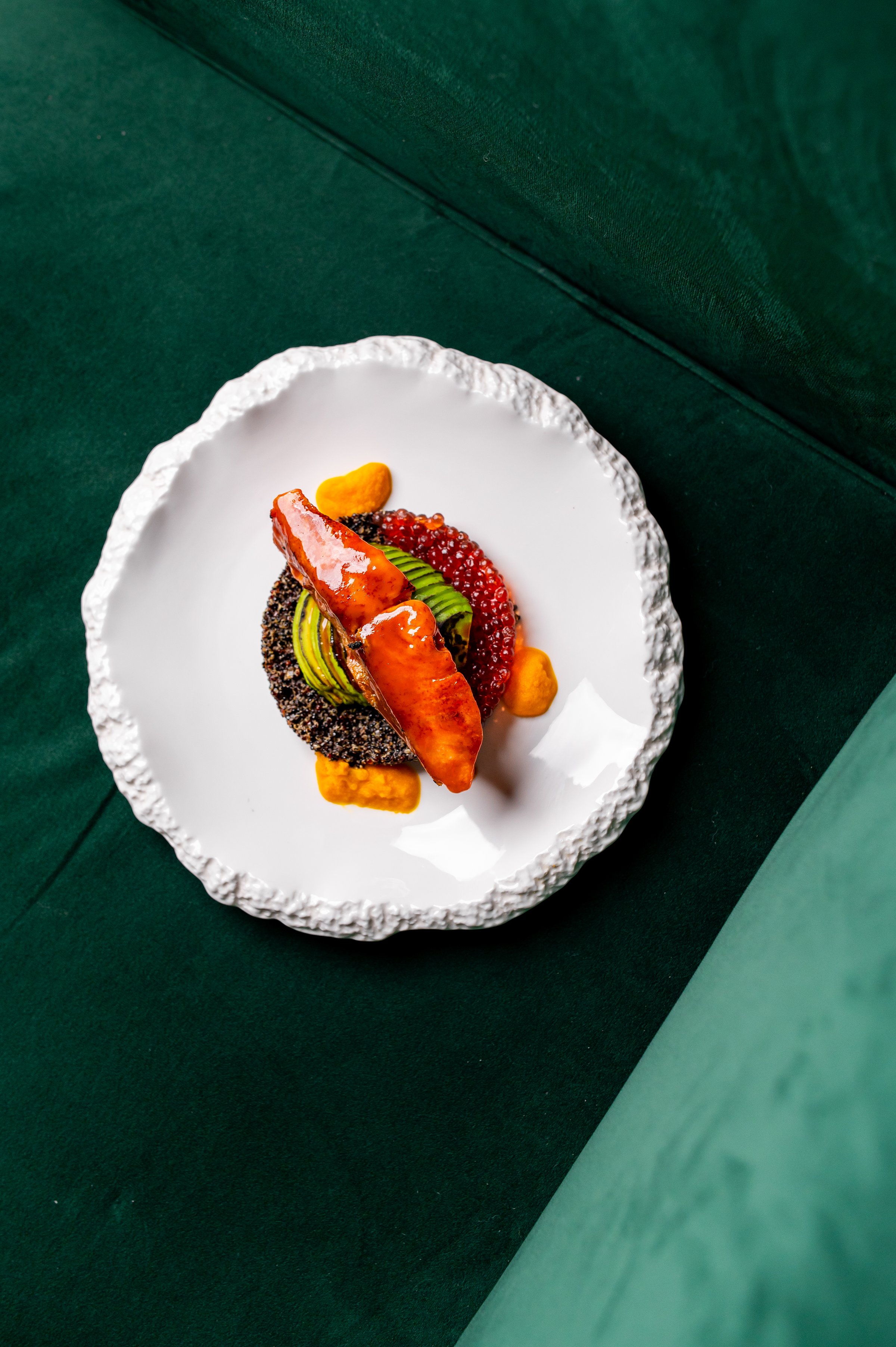 Elegant dining table with champagne