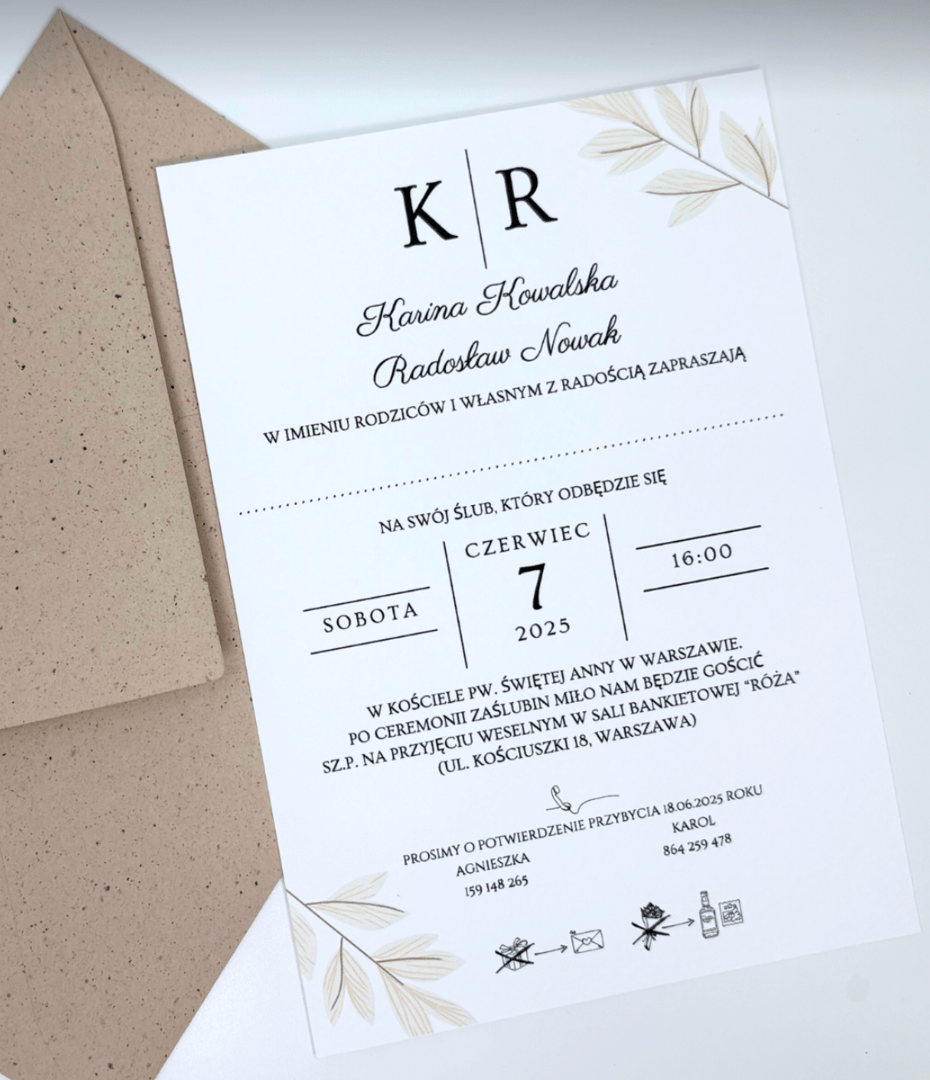 Zaproszenie kwiatowe 18