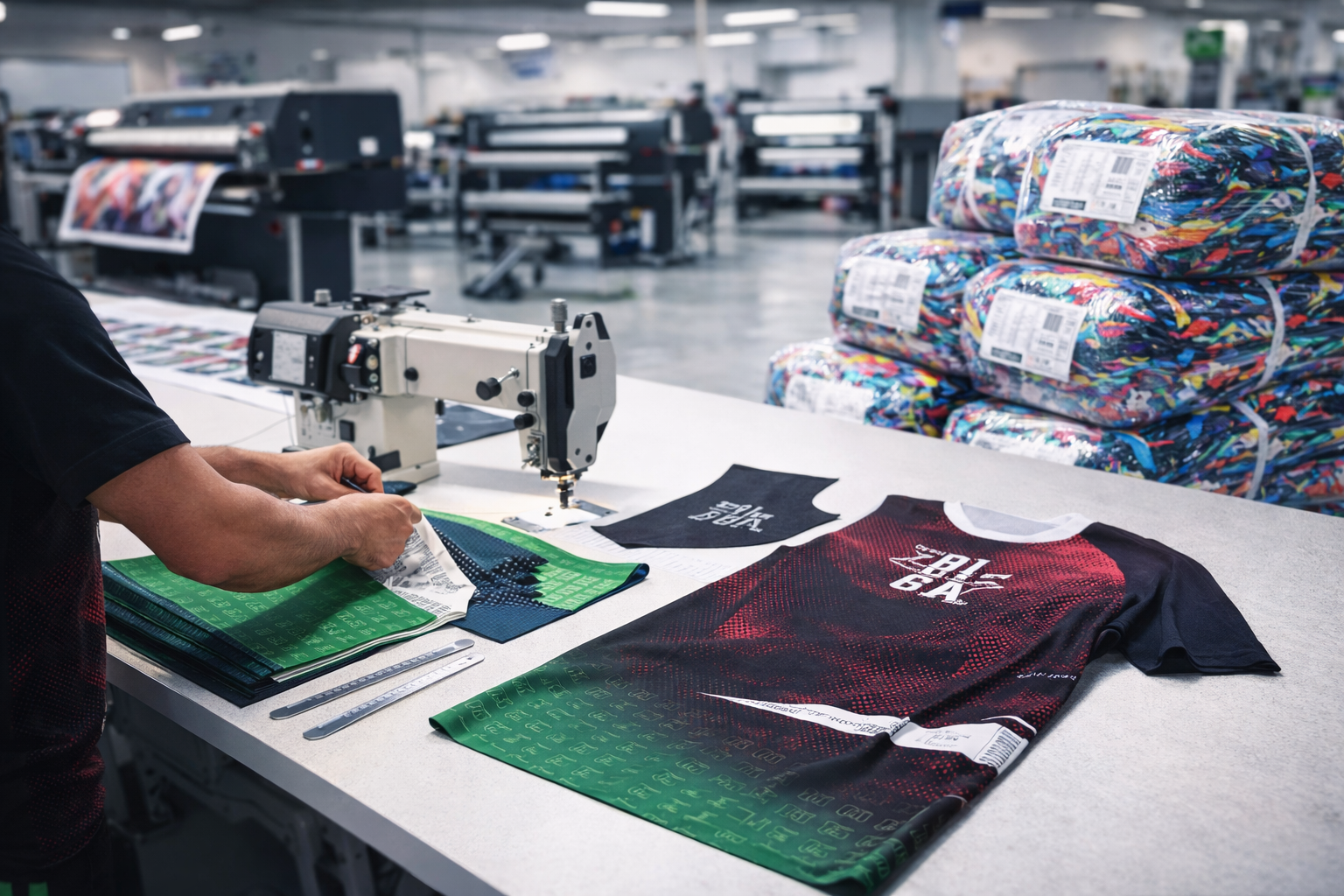 Diseñador revisando muestras de tela