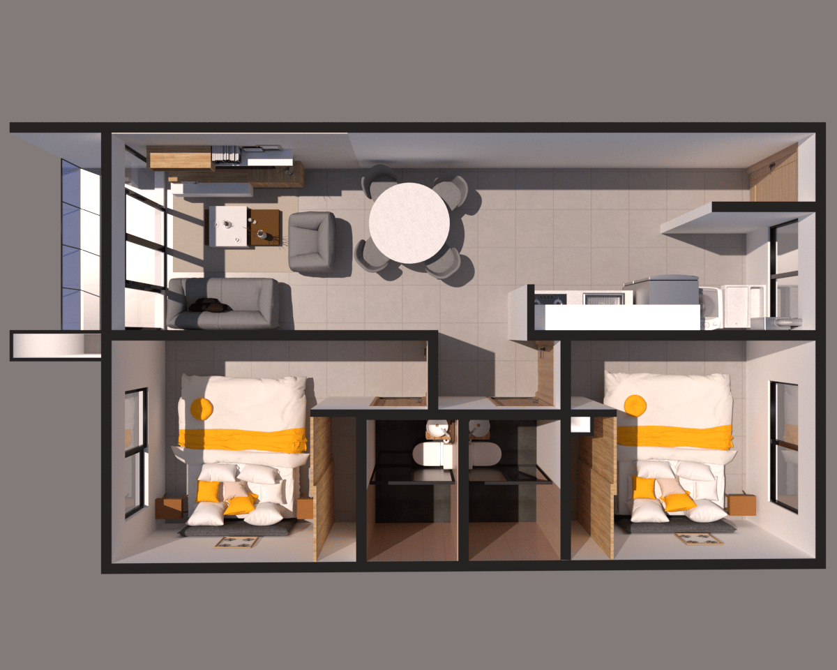 Plano del departamento Tipo Nivel 1