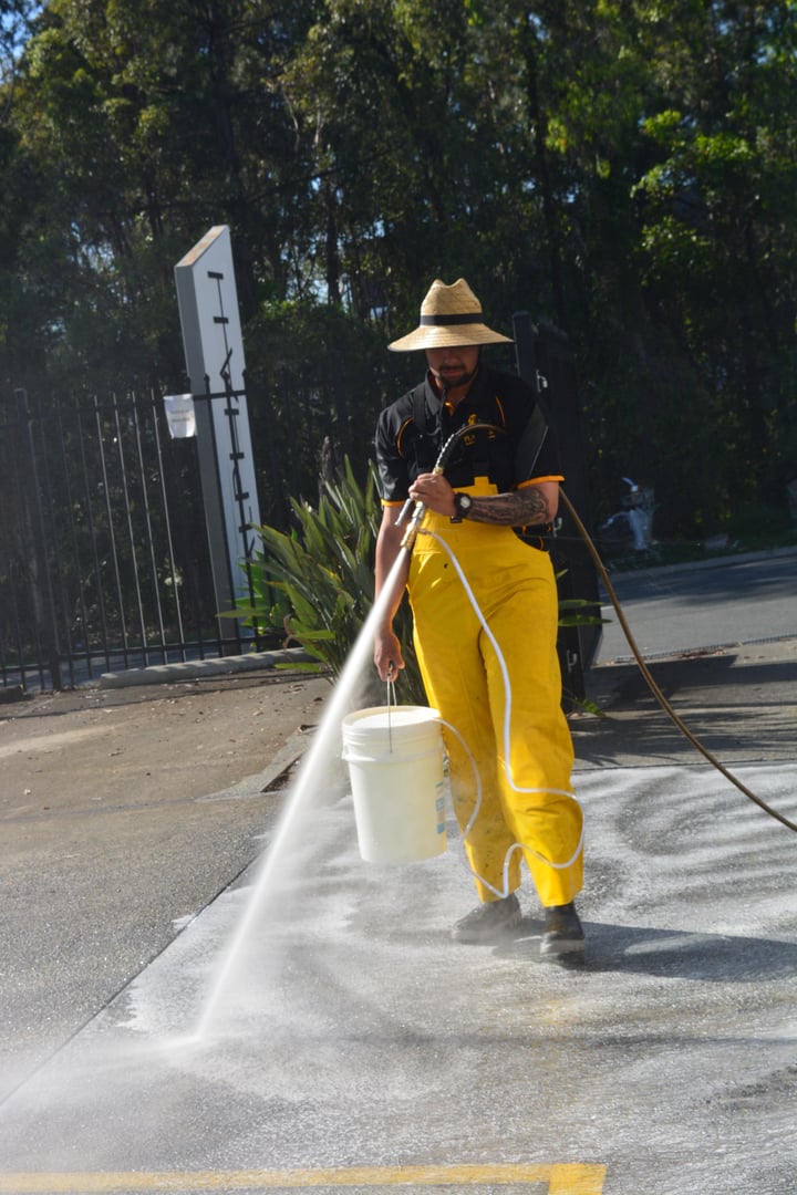 Commercial building cleaning