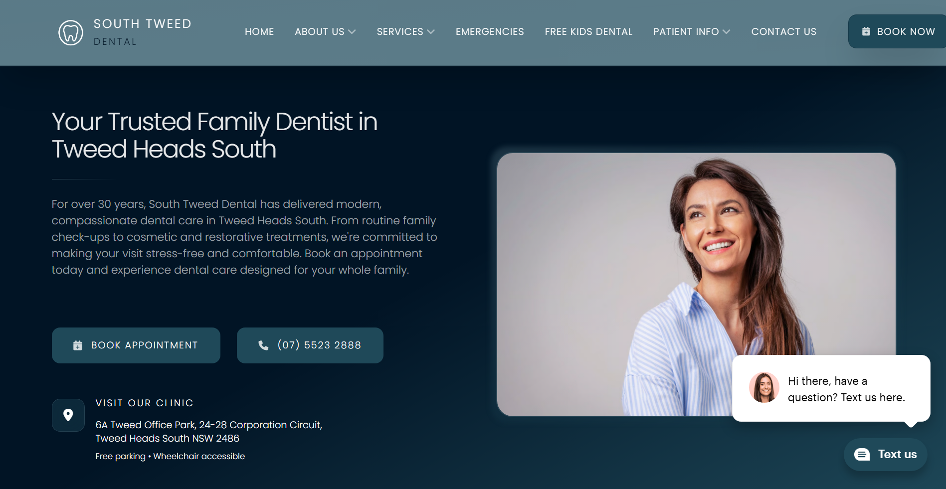 South Tweed Dental Practice Website - Custom Design by Gleno Software