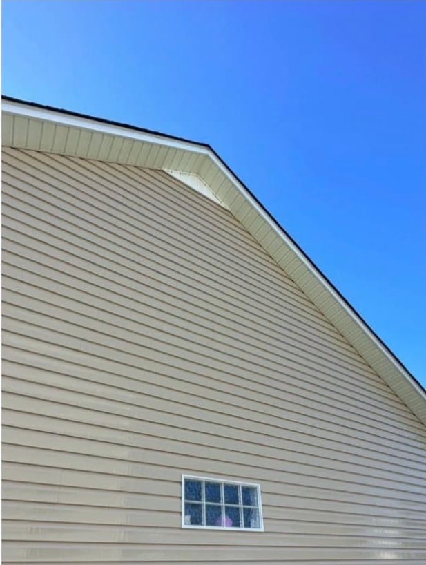 Before house washing in Wake Forest NC - dirty exterior