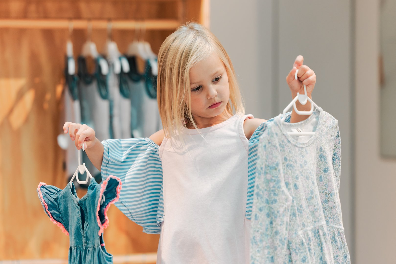 Child, fashion and shopping