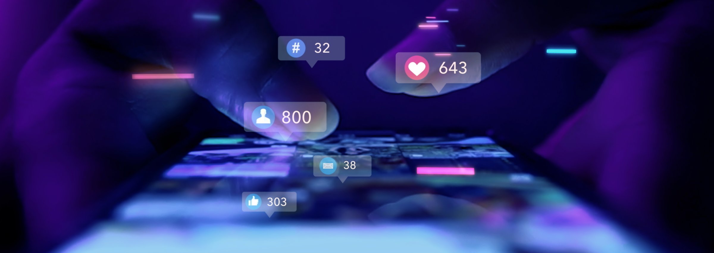 Young woman using smart phone,Social media Marketing, concept.