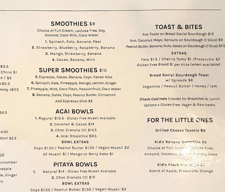 The Salt Mill menu items
