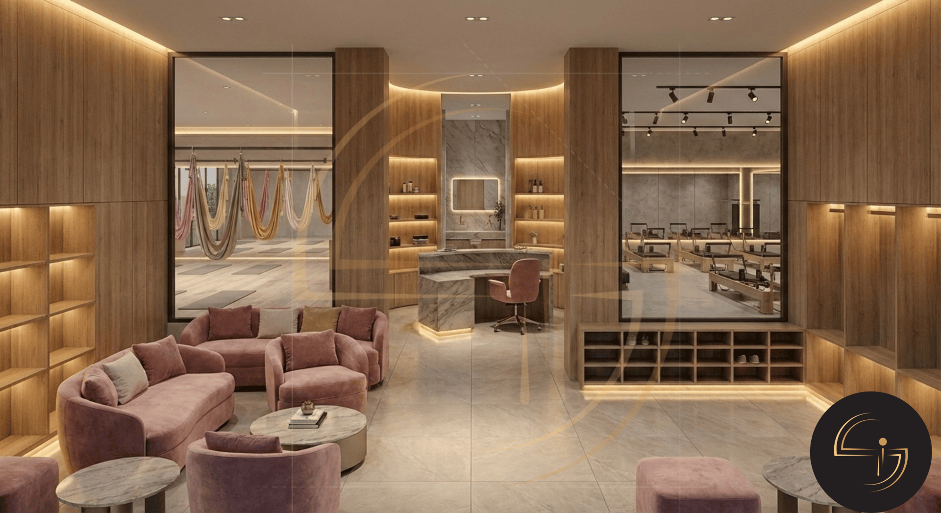 Modern Pilates Studio interior