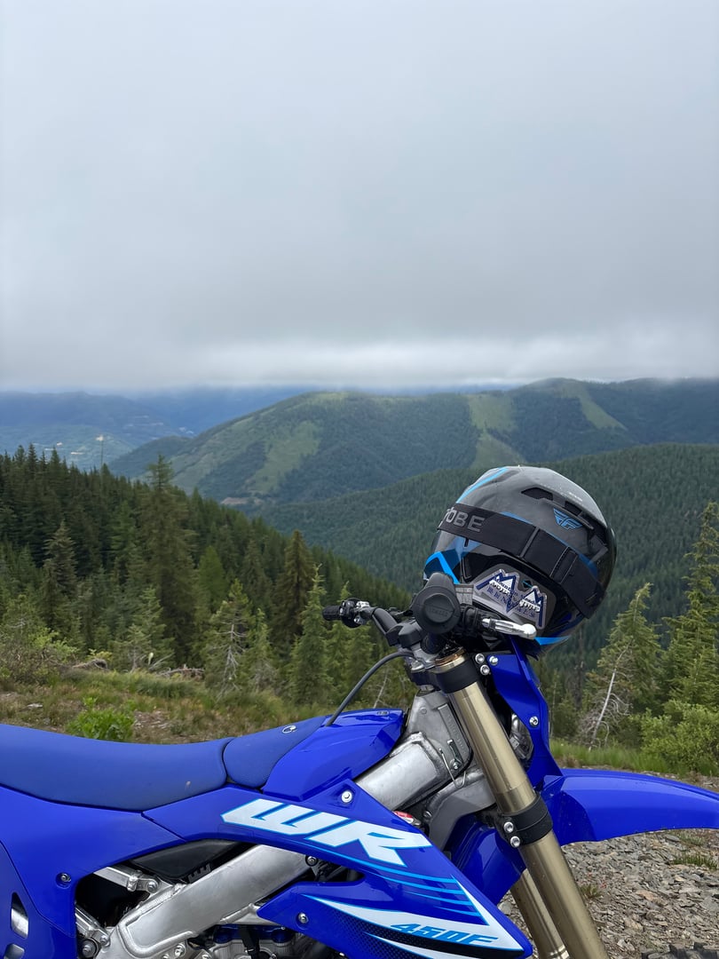 Dirt bike mountain trail