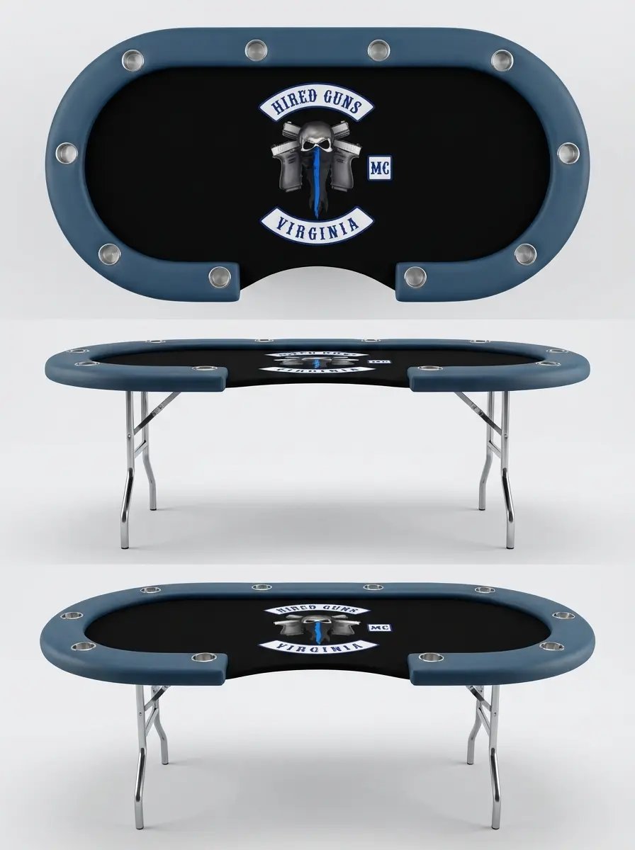 Custom graphic poker table