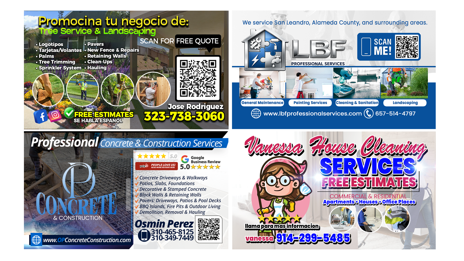 Business card examples