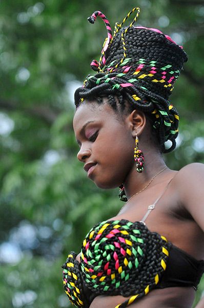 Afro braiding in Cali Colombia traditional hair styling