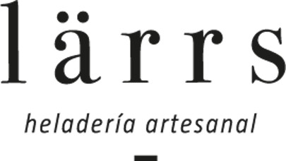 Logo with the text lärrs heladería artesanal emphasizing artisanal ice cream.