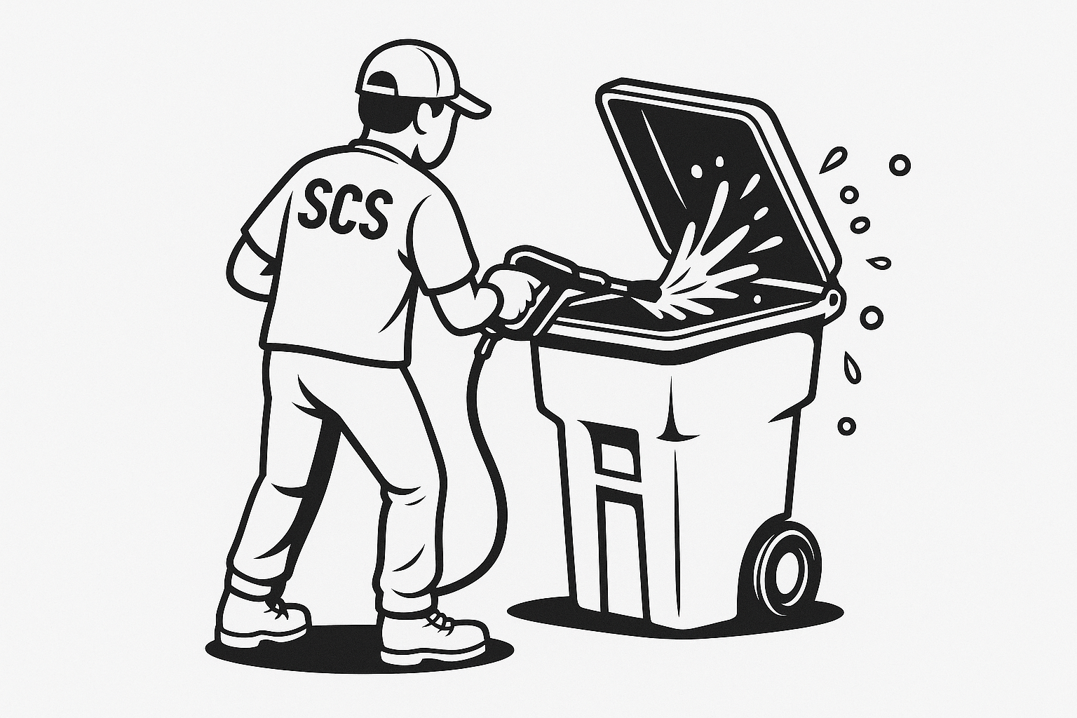Trash bin cleaning service