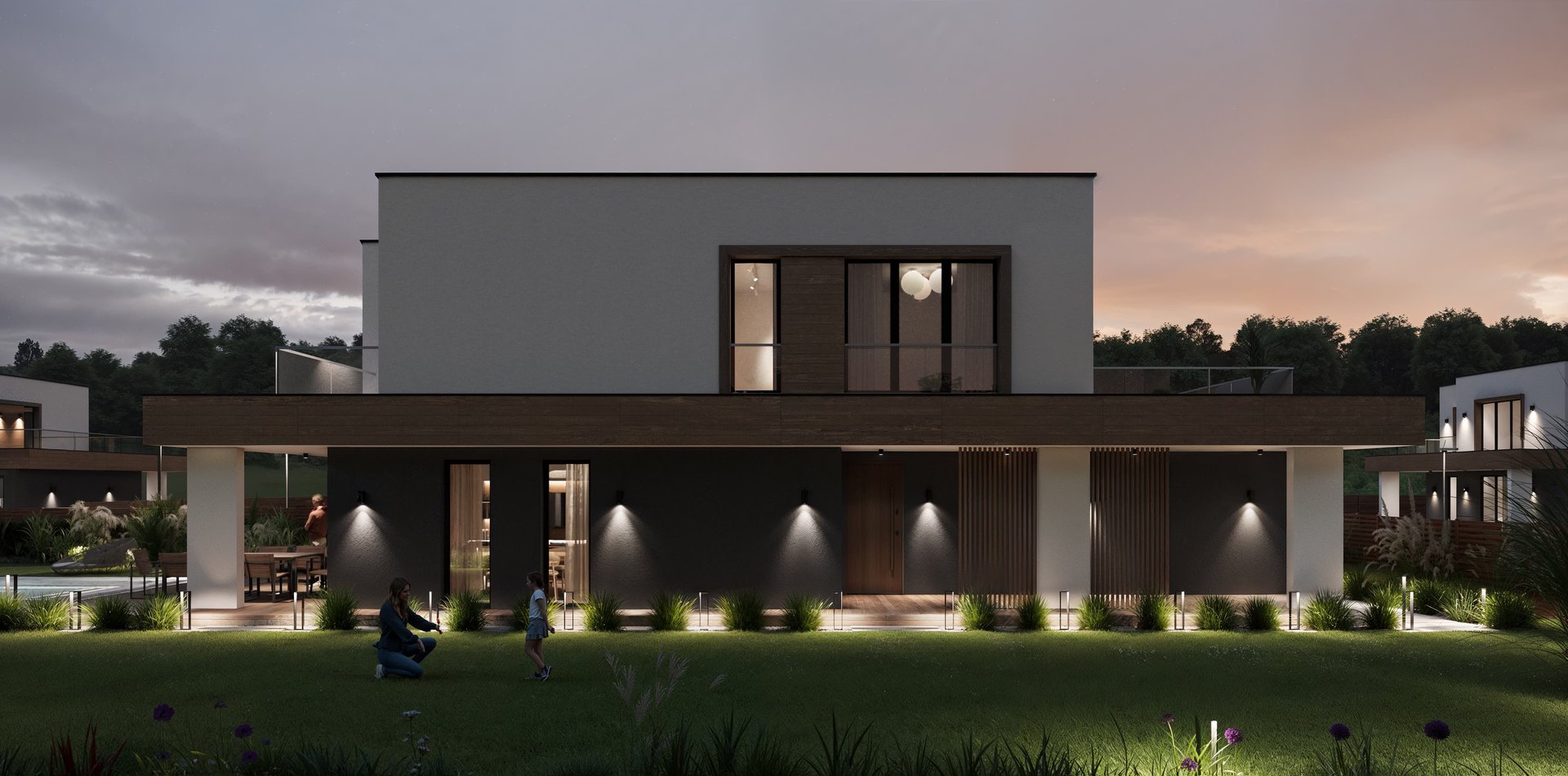 Dvorište vile sa bazenom