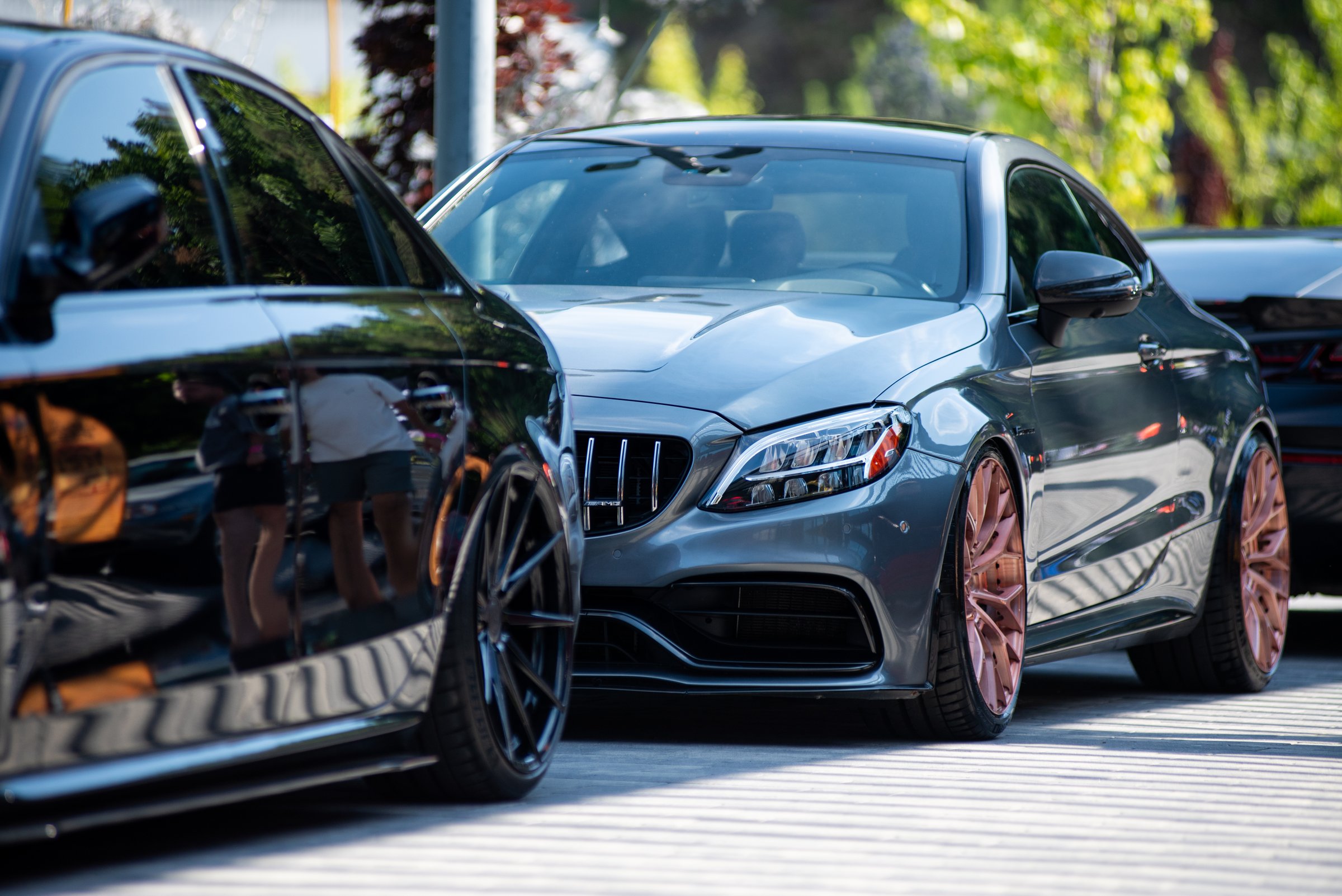 Lviv, Ukraine - July 12, 2025 : Popcorn Cars Show 2025 in Ukraine gathered a wide range of classic, customized, luxury, and high-performance vehicles during a large-scale open-air automotive exhibition. The event showcased tuned cars, lowered stance builds, vintage models, and modified sports cars, attracting car enthusiasts, photographers, and media from across the region.