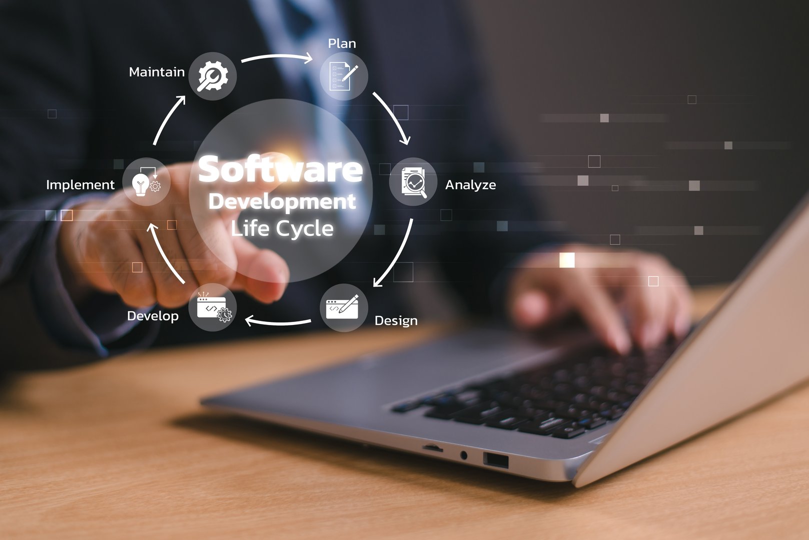 DevOps software development and IT operations concept