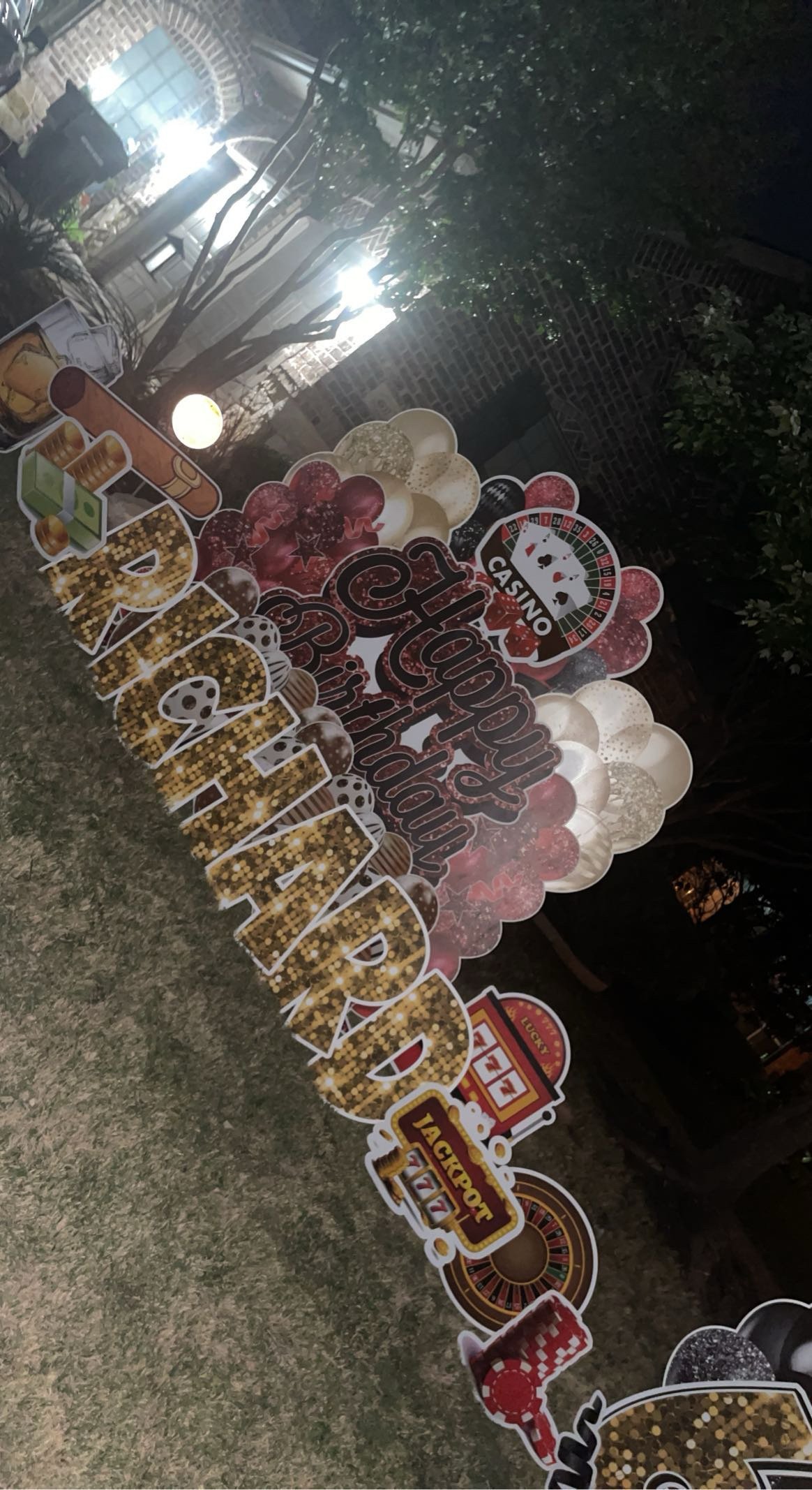 Casino Night yard display