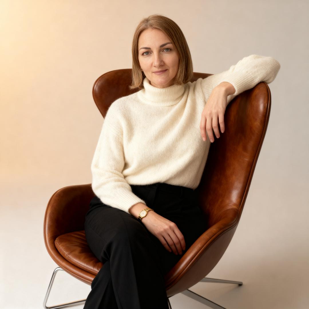 Chila Sabo im Sessel