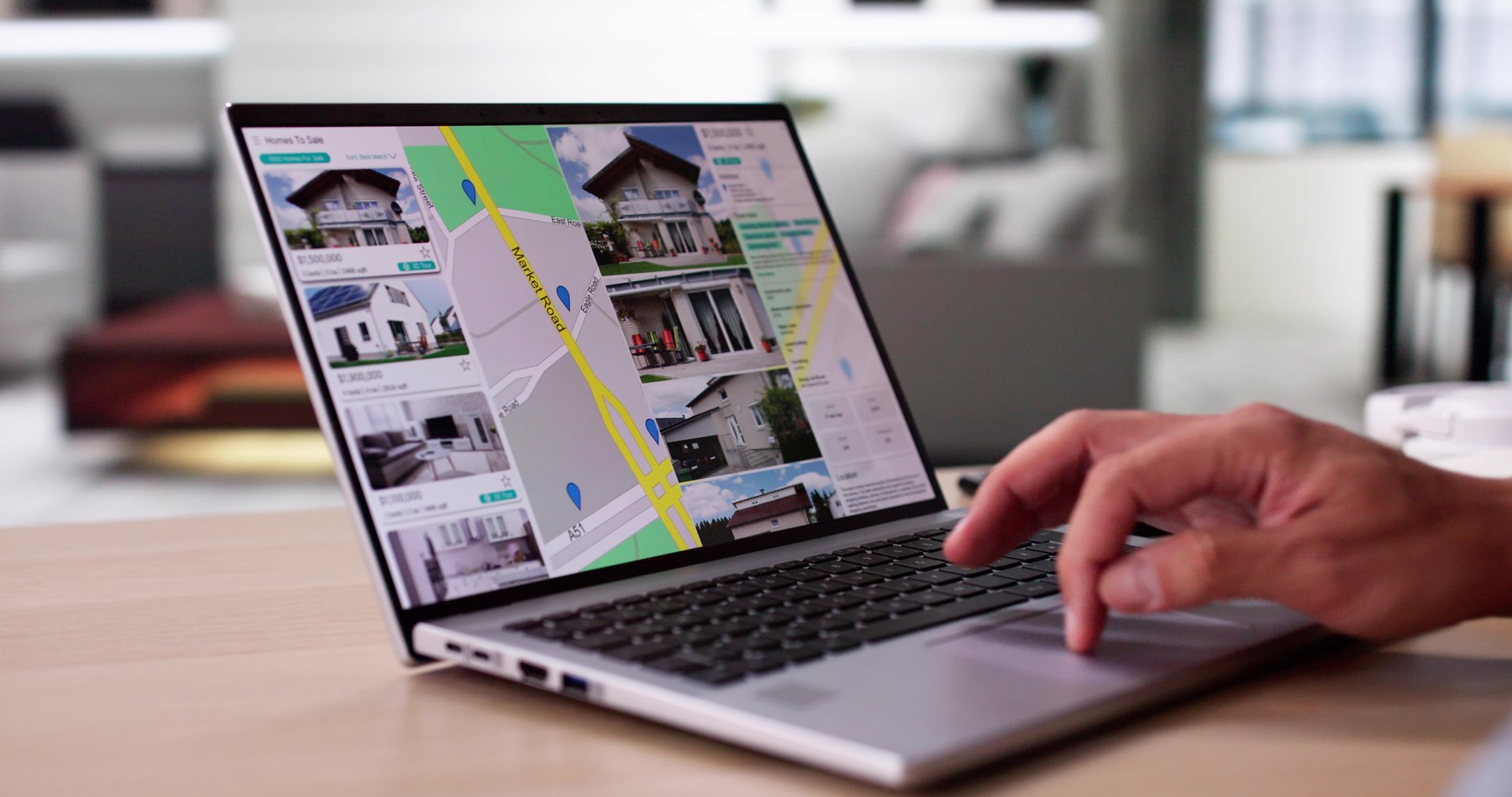 Real estate demo website - property listings with branded layout, modern contact forms, and professional design