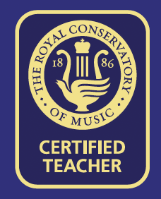 The Royal Conservatory logo with text: Certified Teacher—Advanced Since 2015.