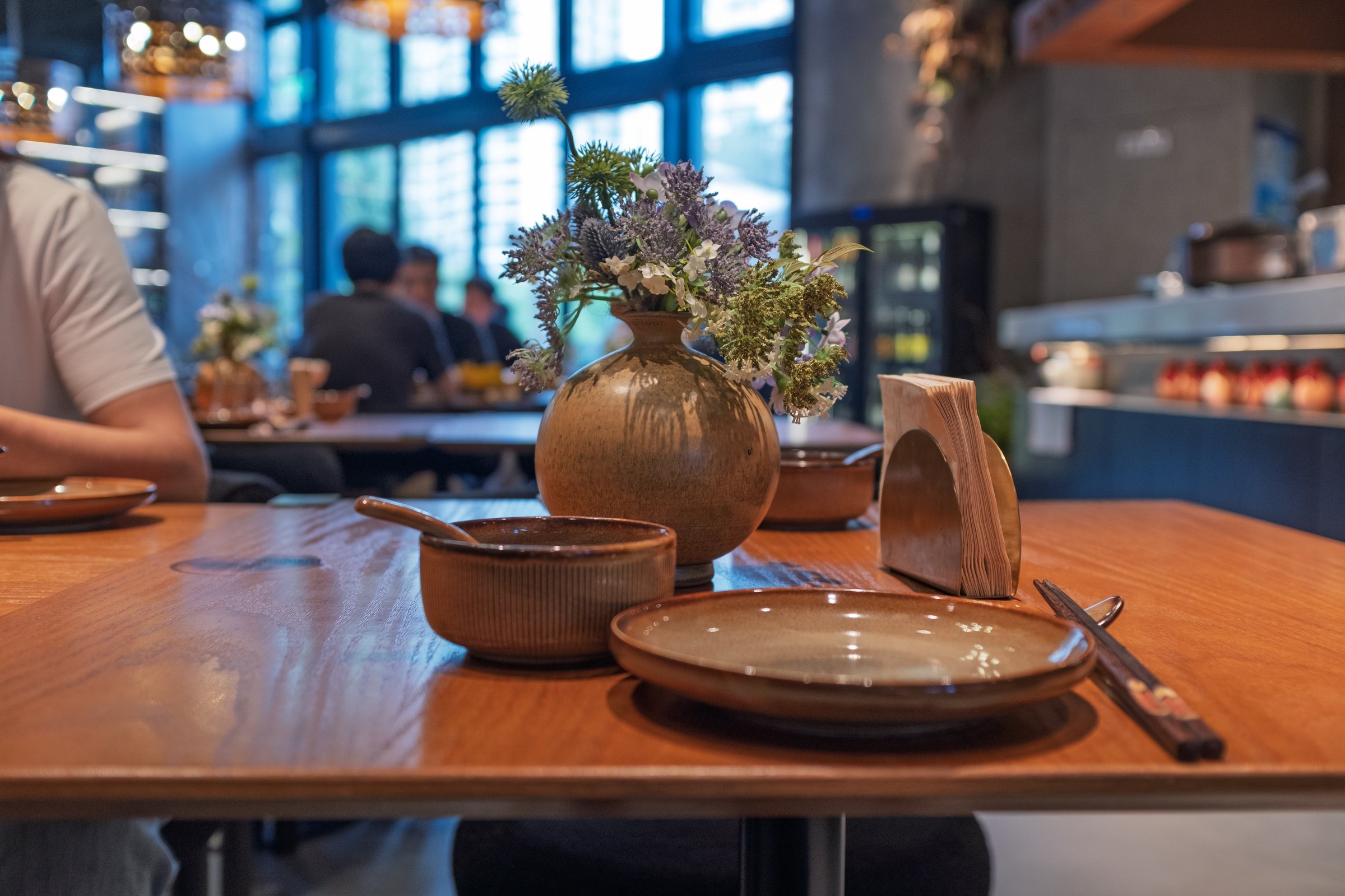 Elegant restaurant dining atmosphere