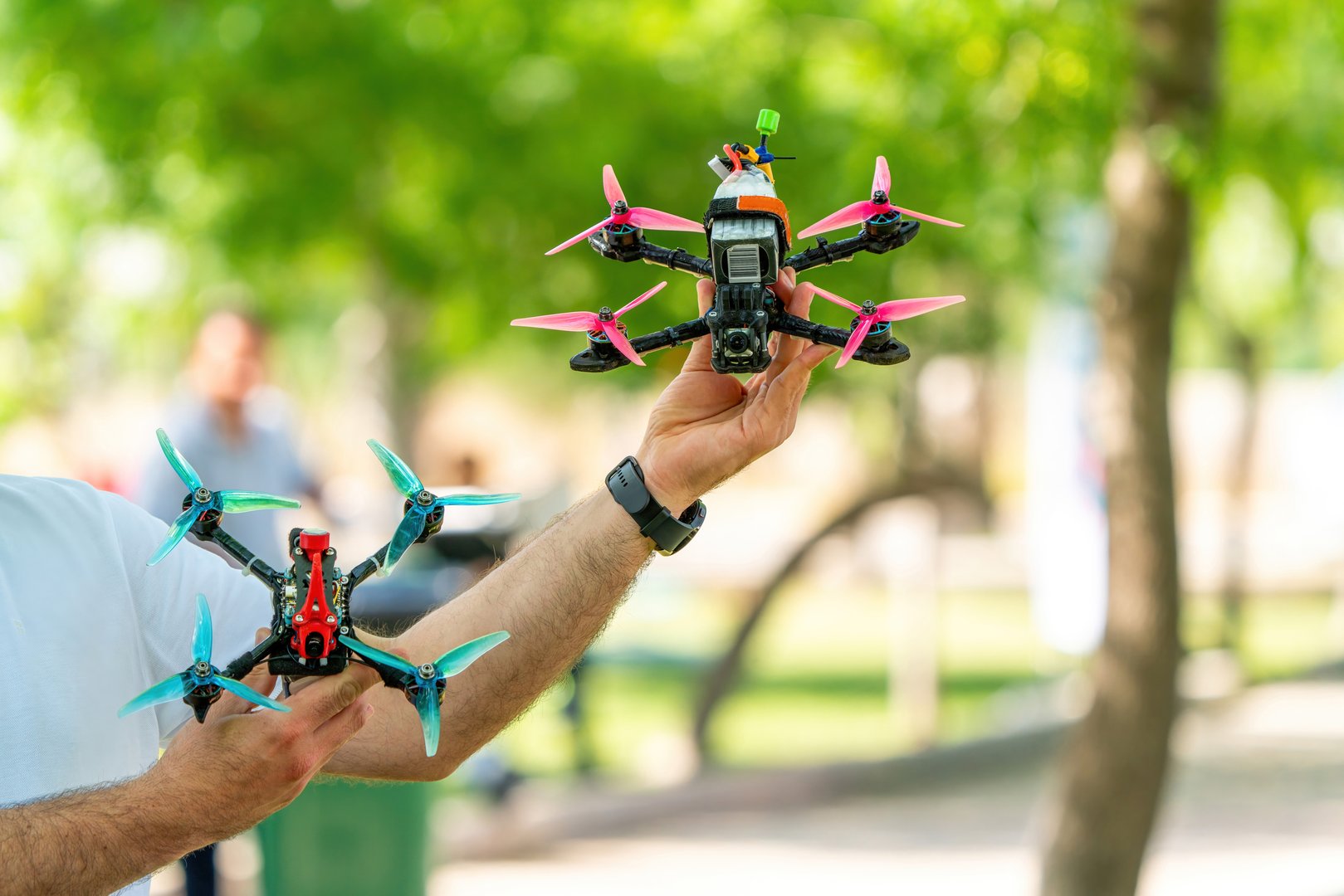 A drone made for racing. Handmade drone.