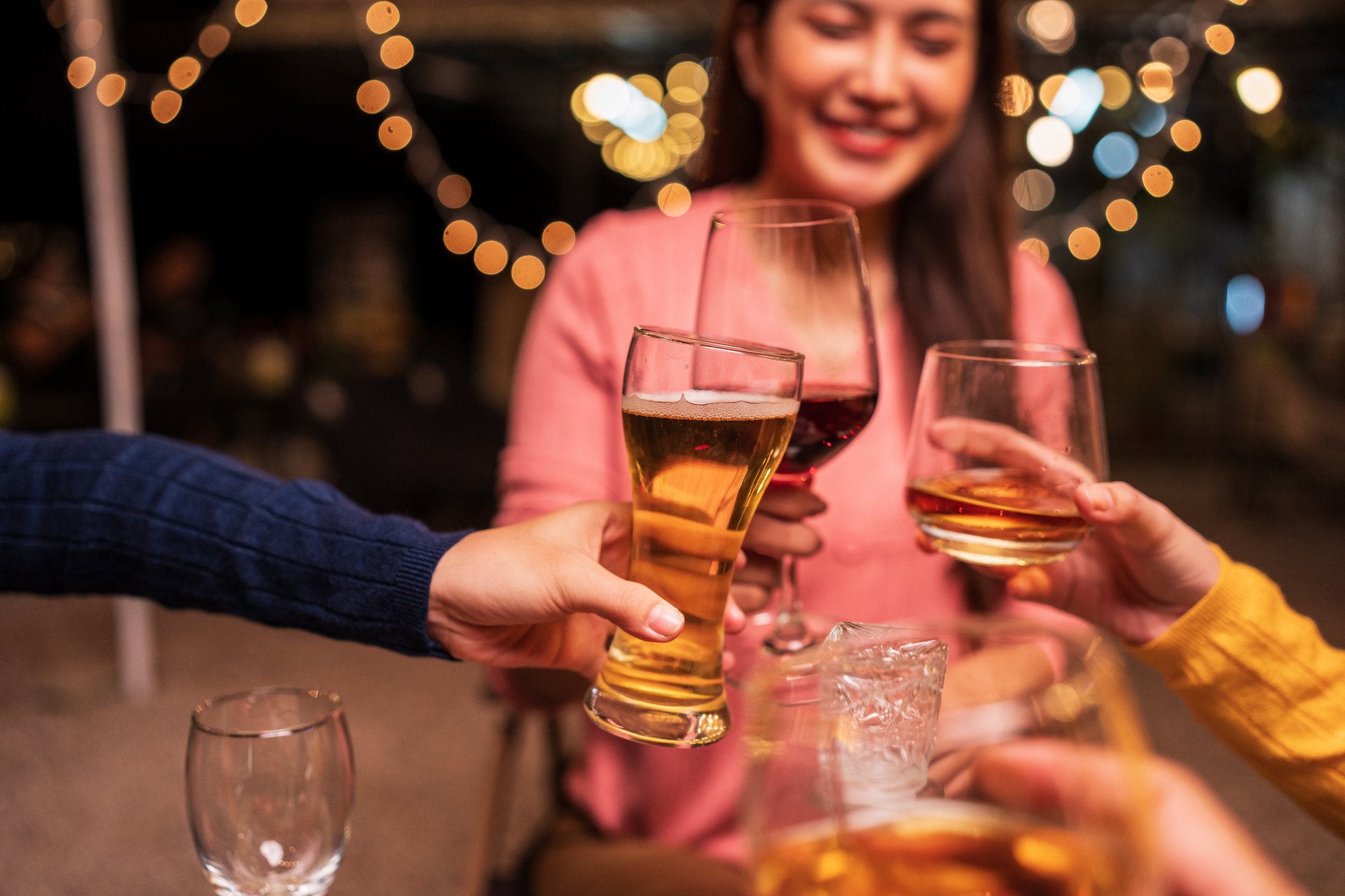 Celebrate whisky at an intimate party at a camping restaurant  group celebration.