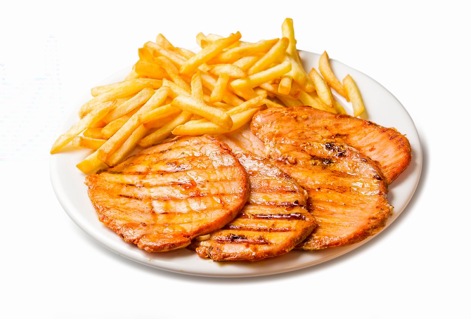 Grilled Pork loin with French fries