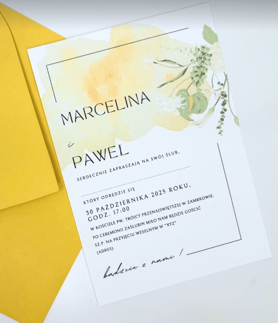 Zaproszenie kwiatowe 13
