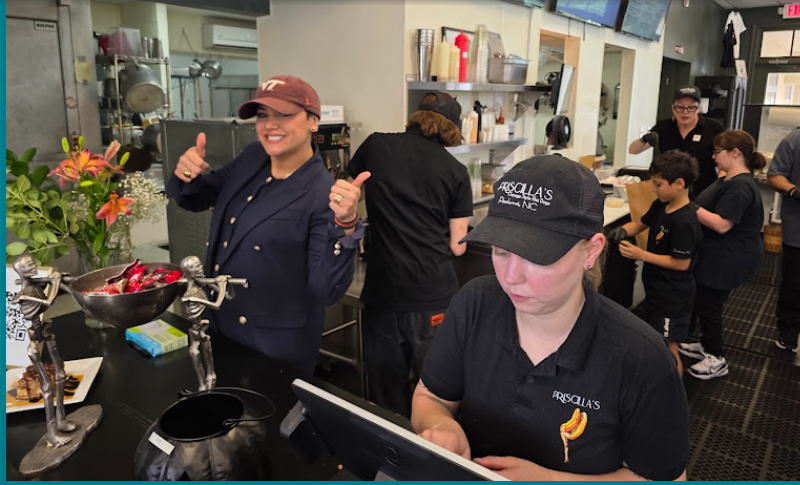 Priscilla's restaurant interior and dining area