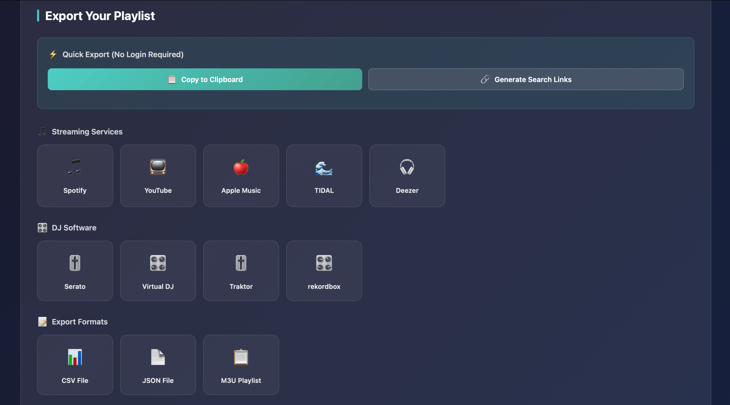 Playlist Generator screenshot