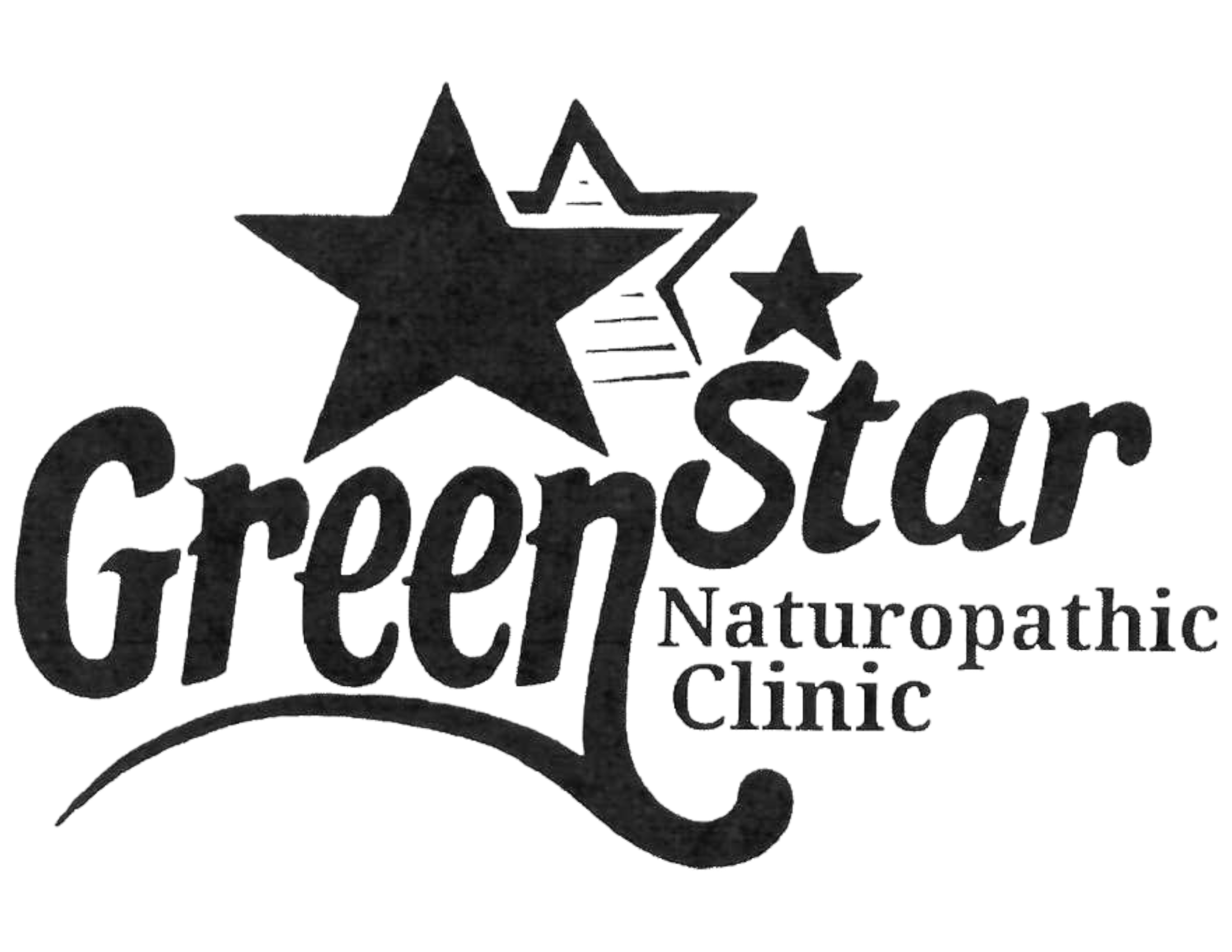 Green Star Original Logo - Black and White